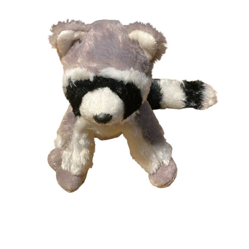 Wildlife Artists Inc Raccoon Plush Stuffed Animal Grey White Striped Tail 12in
